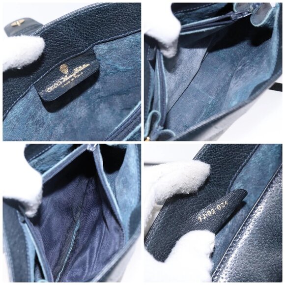 GUCCI GG Supreme Sherry Line Shoulder Bag PVC Navy Gold 72 02 024 Auth BA5227 - Picture 15 of 16